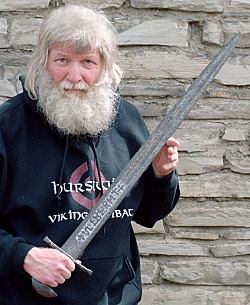Dr. Short with historical Ulfberht sword